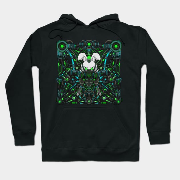 Hateful Cyborg Bunny Hoodie by IMBAKID